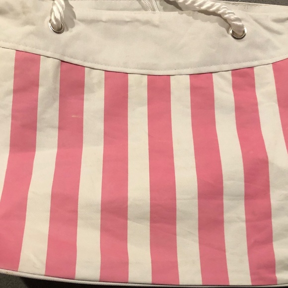 Vintage Coppertone Promotional Pink & White Beach Tote Bag - Picture 8 of 9